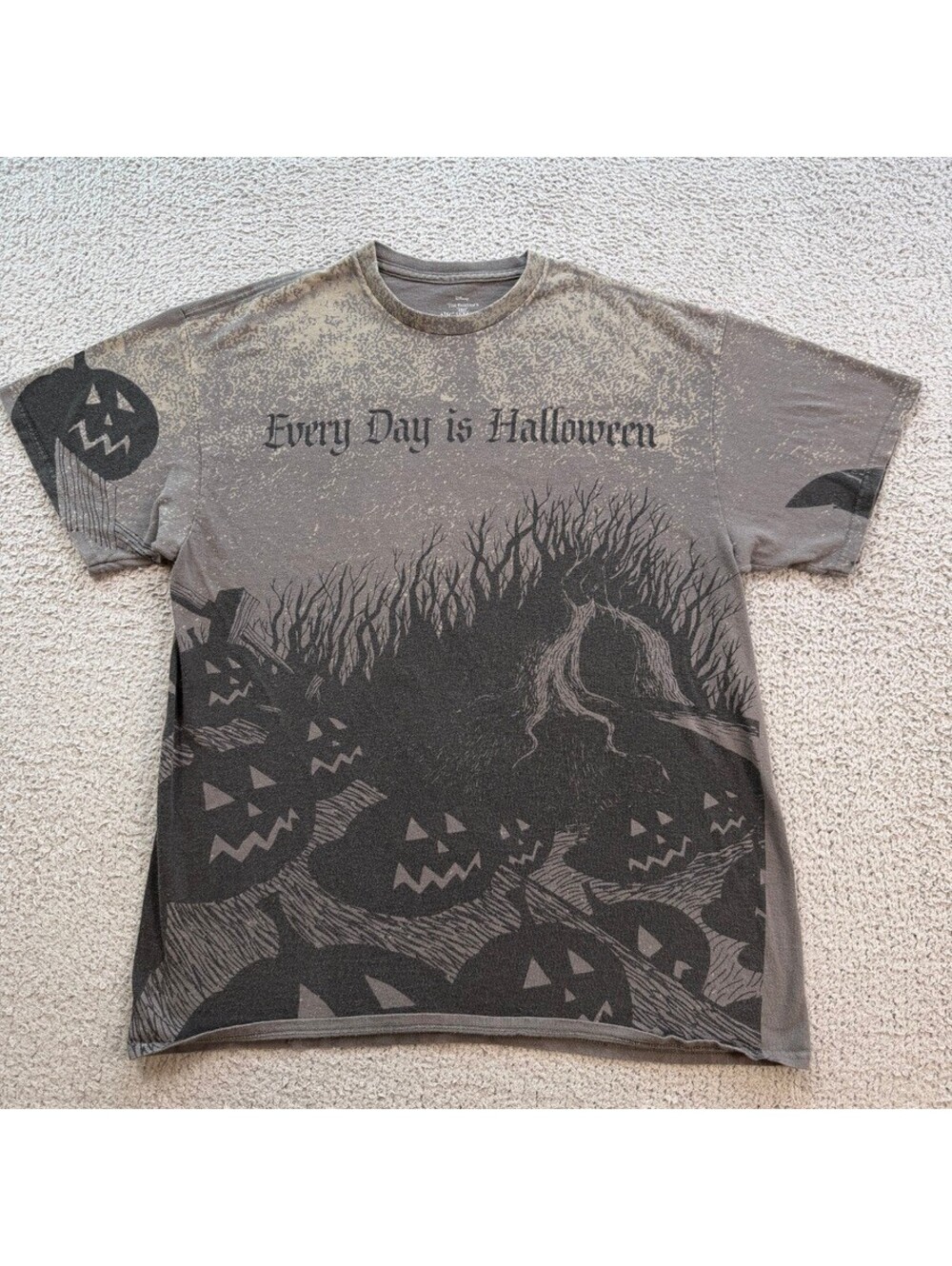 Disney Nightmare Before Christmas Every Day Is Halloween AOP T-Shirt L Movie
